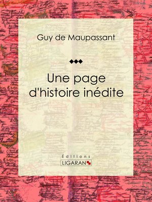 cover image of Une page d'histoire inédite